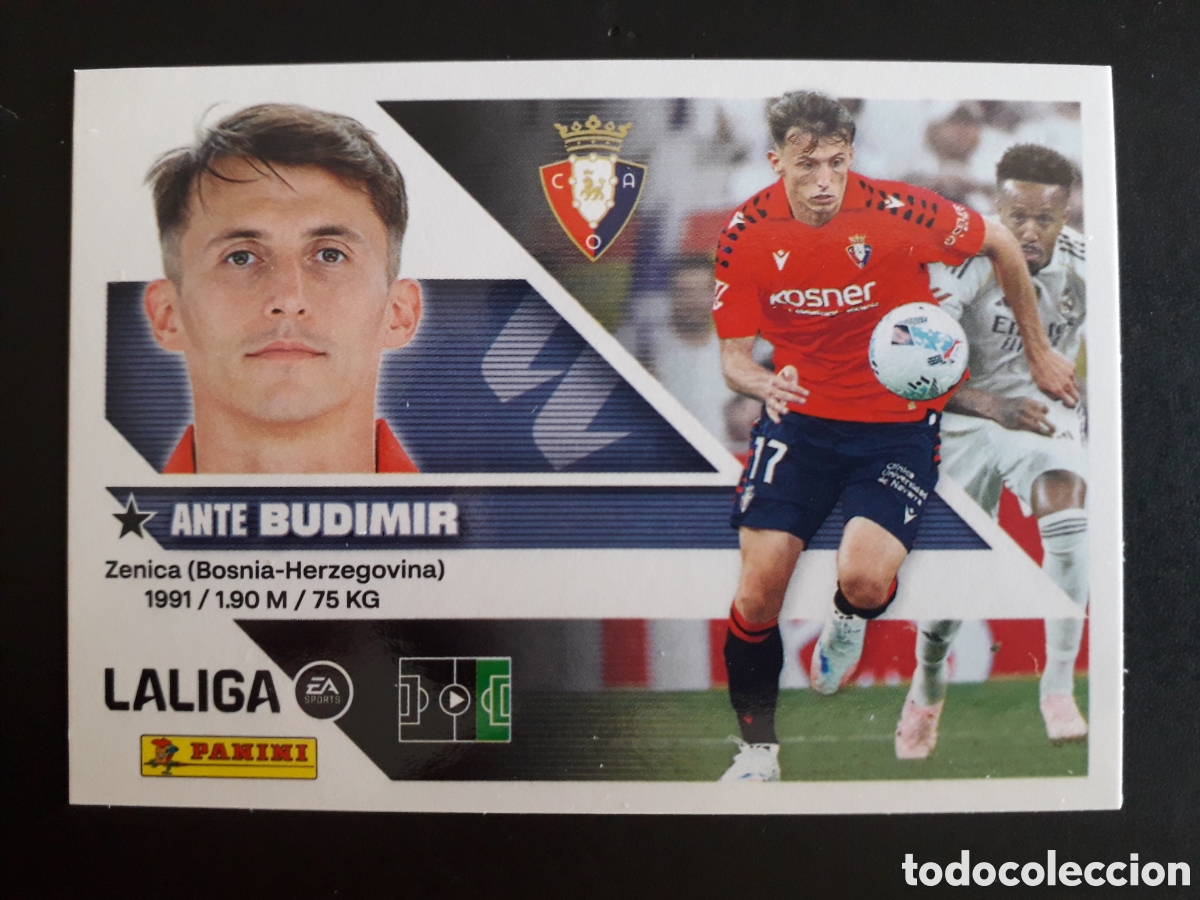 Fu&szlig;ball-Sticker: BUDIMIR OSASUNA N&deg; 20 ED ESTE 2026 2027 26 27 SIN PEGAR PEDIDO M&Iacute;NIMO 3&euro;