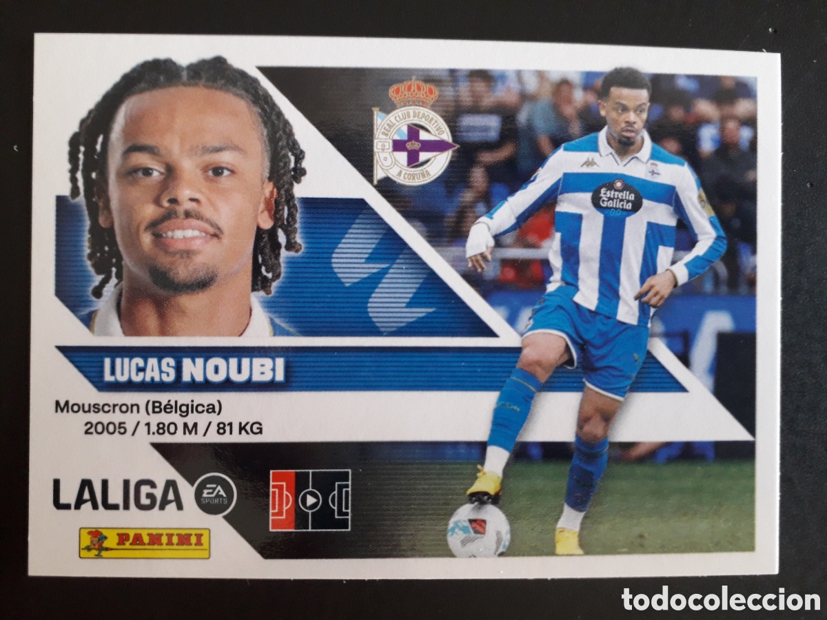 Fu&szlig;ball-Sticker: NOUBI DEPORTIVO DE LA CORU&Ntilde;A N&deg; 7 ED ESTE 2026 2027 26 27 SIN PEGAR PEDIDO M&Iacute;NIMO 3&euro;