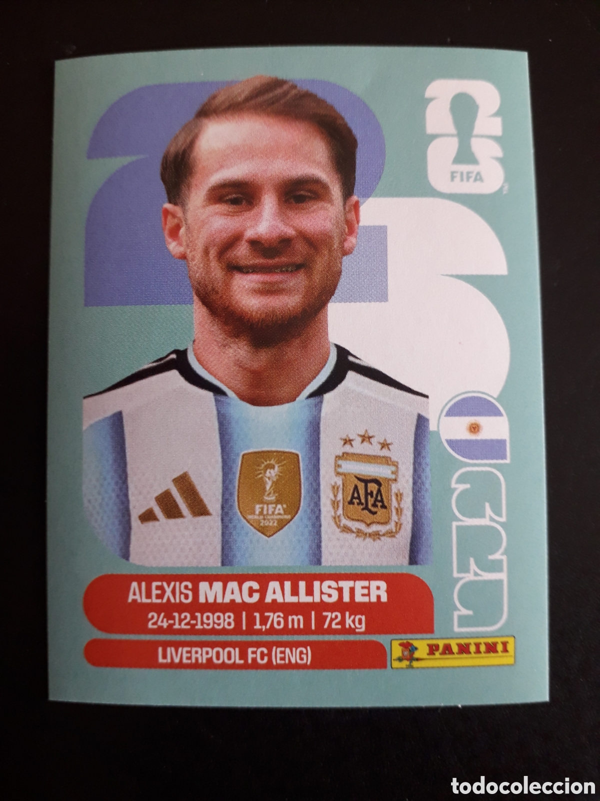 Fu&szlig;ball-Sticker: MAC ALLISTER ARGENTINA ARG 9 MUNDIAL F&Uacute;TBOL 2026 FIFA WORLD CUP PANINI SIN PEGAR PEDIDO M&Iacute;NIMO 3&euro;