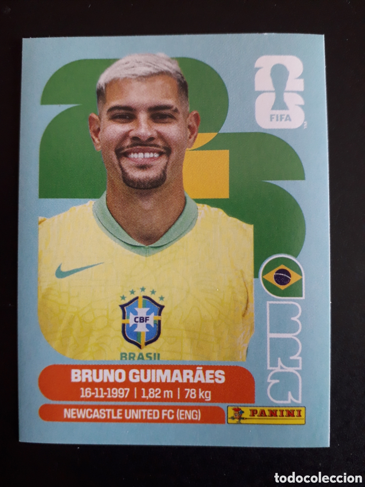 Cromos de Futebol: BRUNO GUIMAR&Atilde;ES BRASIL BRA 11 MUNDIAL F&Uacute;TBOL 2026 FIFA WORLD CUP PANINI SIN PEGAR PEDIDO M&Iacute;NIMO 3&euro;.