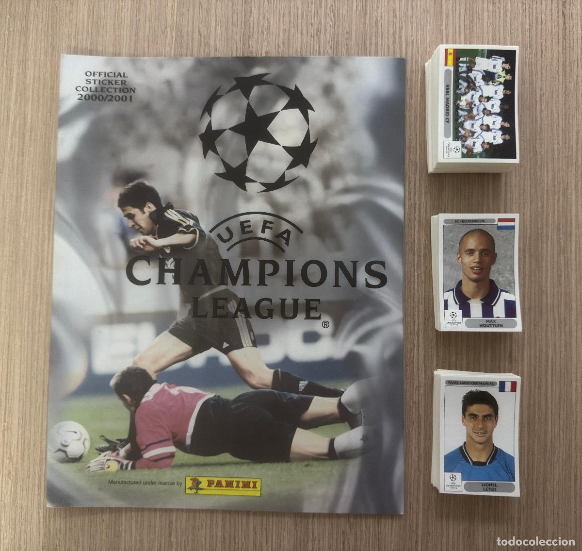 Cromos de f&uacute;tbol: COLECCION COMPLETA Y SIN PEGAR NUEVOS DE SOBRE CHAMPIONS LEAGUE TEMPORADA 2000 2001 00 01 PANINI