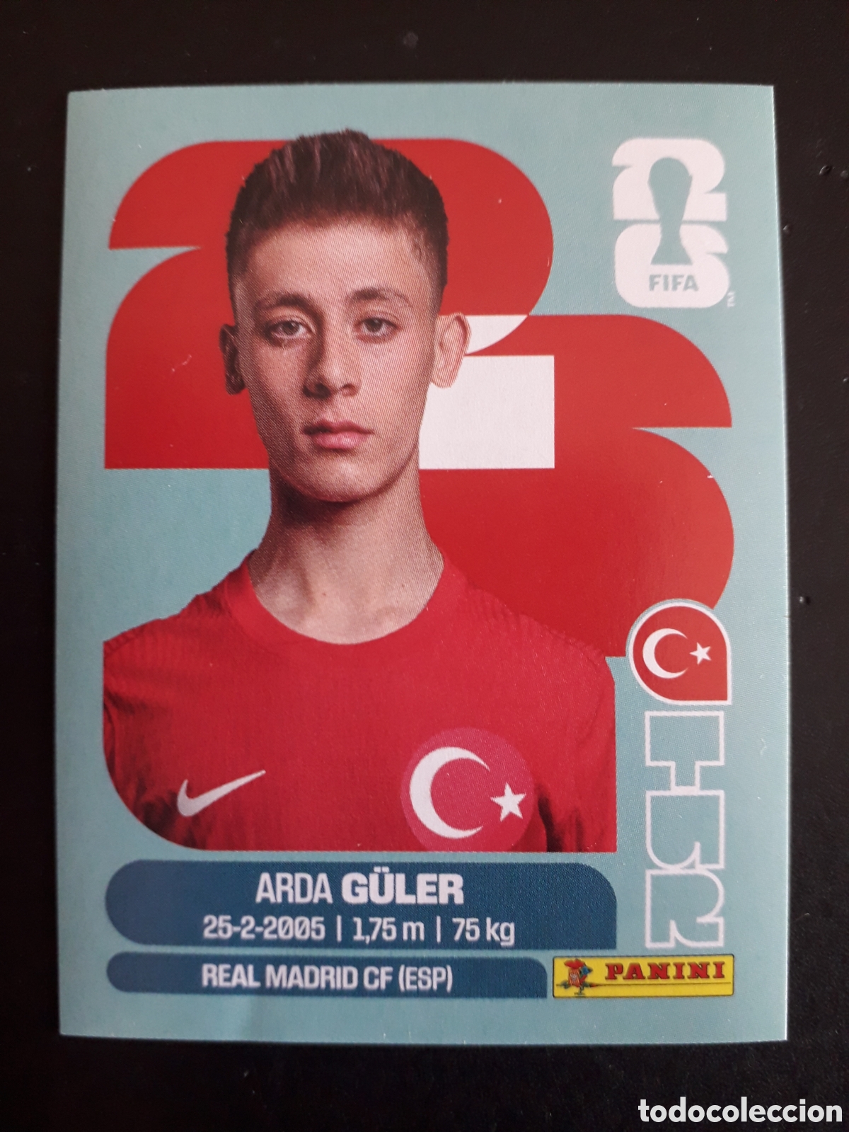 Cromos de Futebol: ARDA G&Uuml;LER TURQU&Iacute;A TUR 14 MUNDIAL F&Uacute;TBOL 2026 FIFA WORLD CUP PANINI SIN PEGAR PEDIDO M&Iacute;NIMO 3&euro;