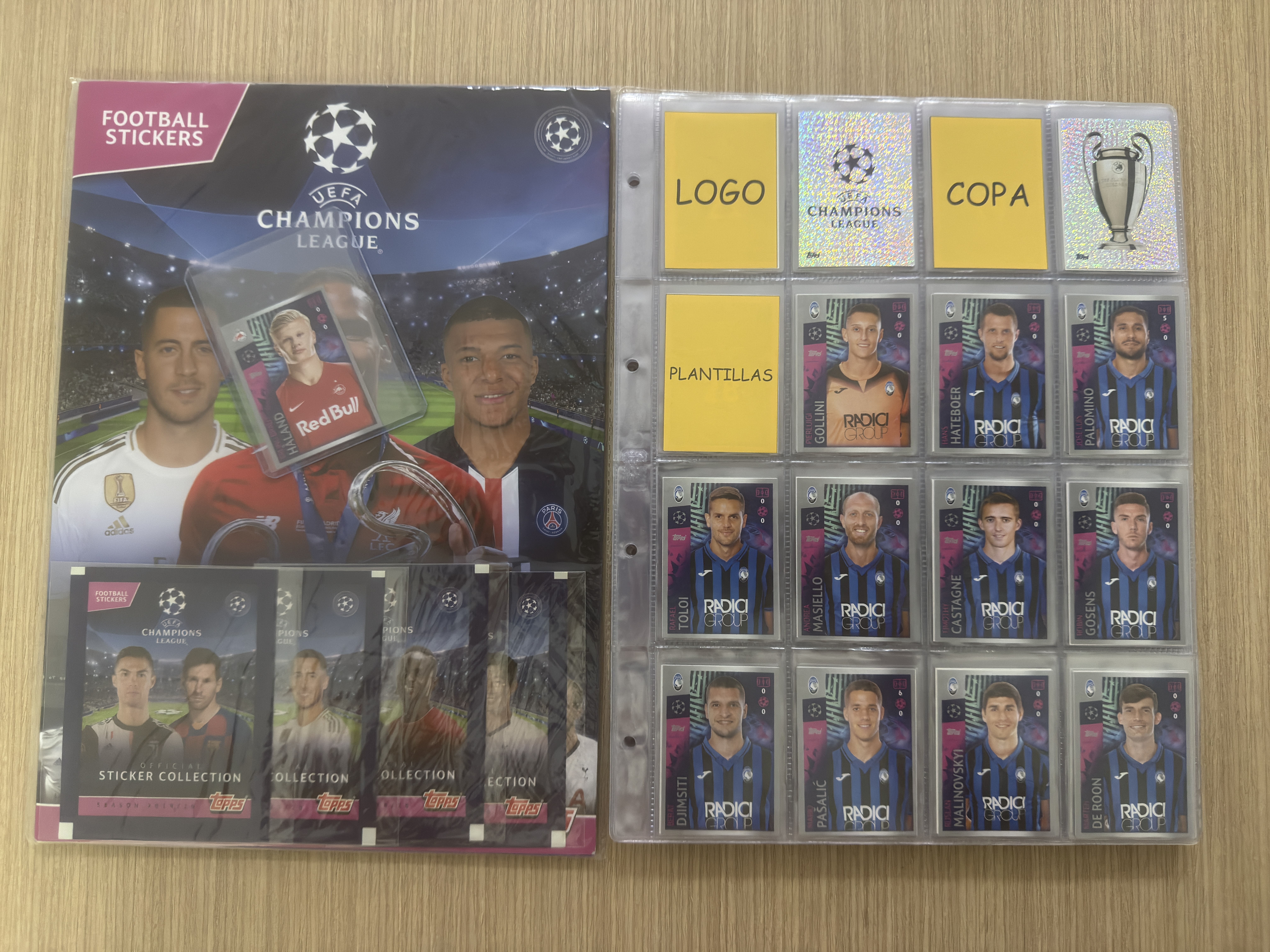 Cromos de f&uacute;tbol: COLECCION COMPLETA Y SIN PEGAR NUEVOS DE SOBRE CHAMPIONS LEAGUE TEMPORADA 2019 2020 19 20 TOPPS