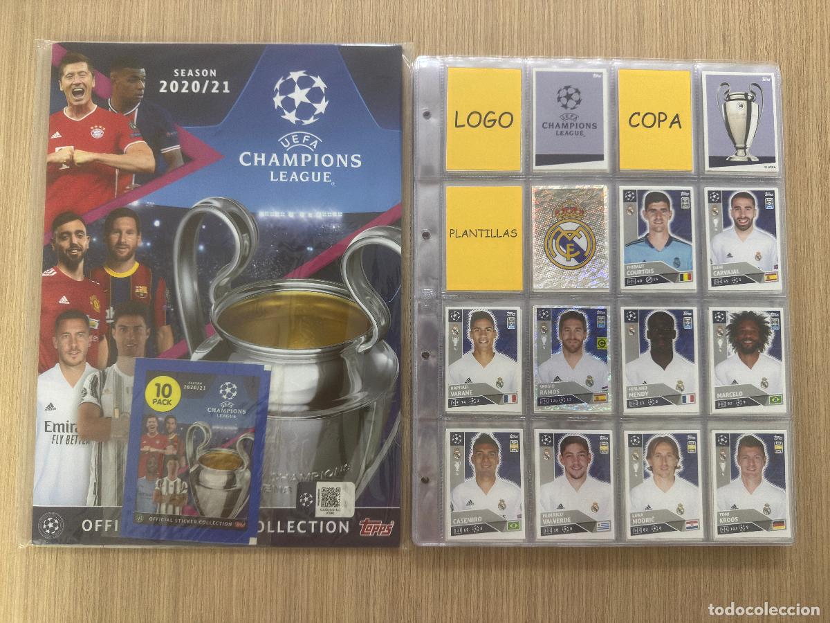 Figurine di Calcio: COLECCION COMPLETA Y SIN PEGAR NUEVOS DE SOBRE CHAMPIONS LEAGUE TEMPORADA 2020 2021 20 21 TOPPS