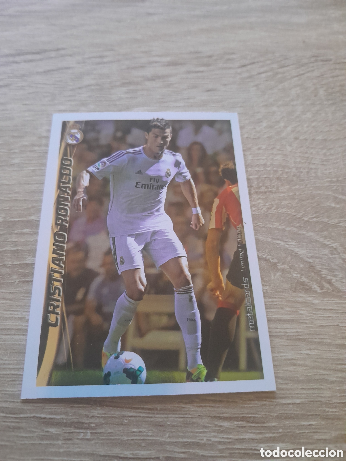 Cromos de f&uacute;tbol: Cristiano ronaldo (Brillo Liso) - real madrid 2014 2015 - Mundicromo Liga metalCard 2014-15