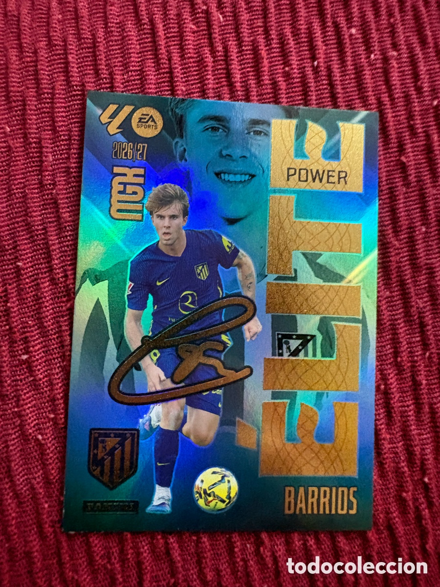 Cromos de f&uacute;tbol: 1 P Barrios Atl&eacute;tico de Madrid &Eacute;lite Power Megacracks 2026/27 26/27