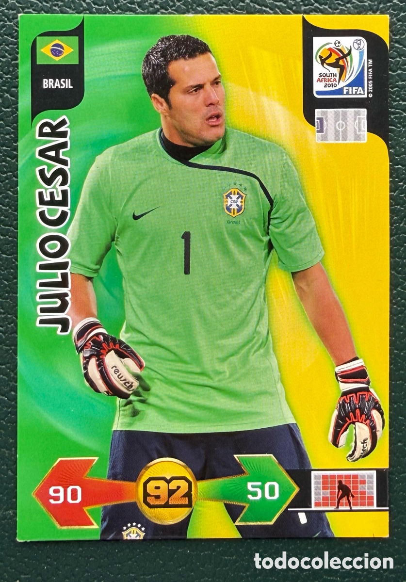 Figurine di Calcio: JULIO CESAR BRASIL FICHAS ALBUM ADRENALYN XL MUNDIAL SOUTH AFRICA 2010