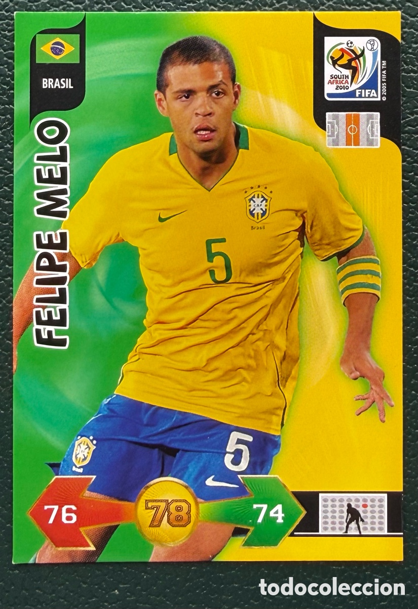 Cromos de Futebol: FELIPE MELO BRASIL FICHAS ALBUM ADRENALYN XL MUNDIAL SOUTH AFRICA 2010