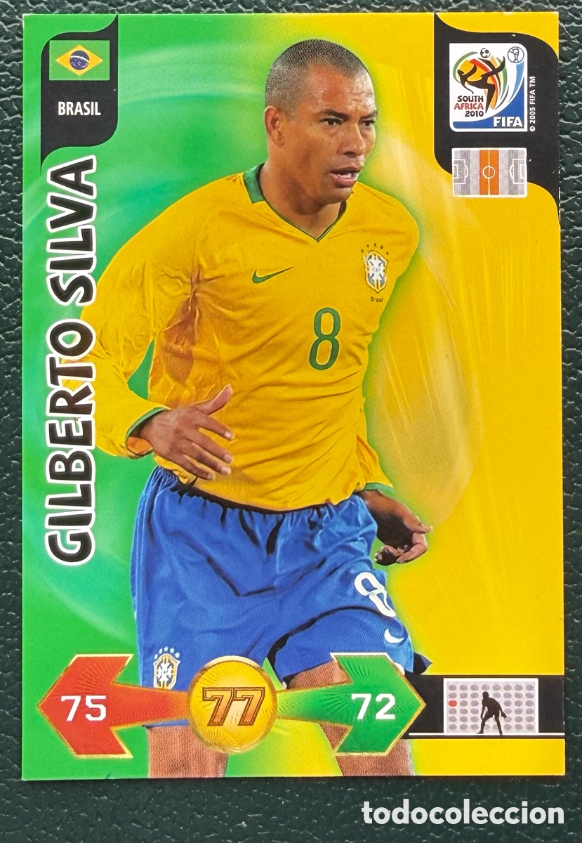 Fu&szlig;ball-Sticker: GILBERTO SILVA BRASIL FICHAS ALBUM ADRENALYN XL MUNDIAL SOUTH AFRICA 2010