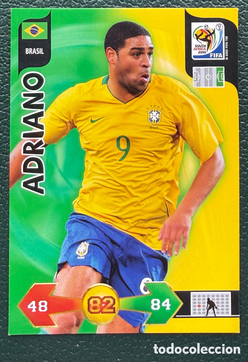Fu&szlig;ball-Sticker: ADRIANO BRASIL FICHAS ALBUM ADRENALYN XL MUNDIAL SOUTH AFRICA 2010