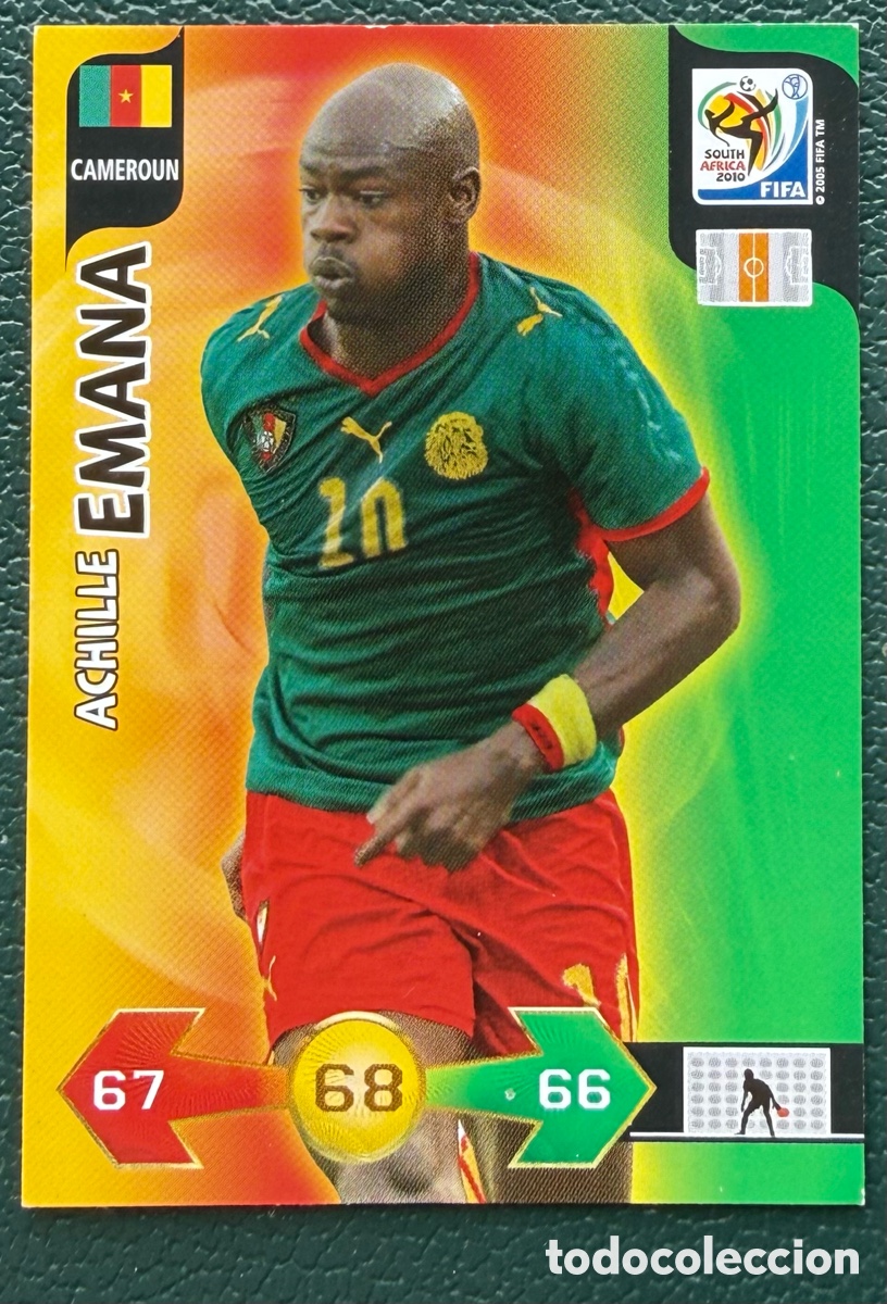 Cromos de f&uacute;tbol: ACHILLE EMANA CAMERUN FICHAS ALBUM ADRENALYN XL MUNDIAL SOUTH AFRICA 2010