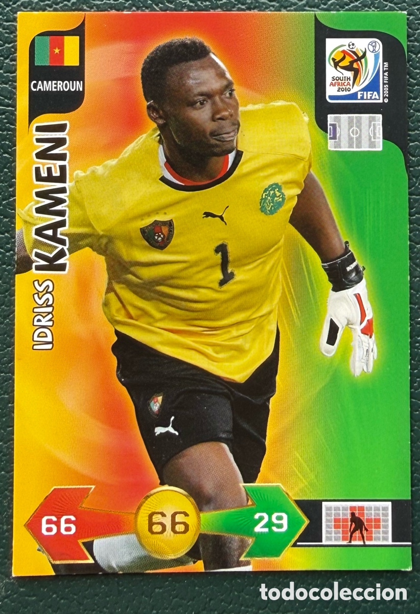 Cromos de f&uacute;tbol: IDRISS KAMENI CAMERUN FICHAS ALBUM ADRENALYN XL MUNDIAL SOUTH AFRICA 2010
