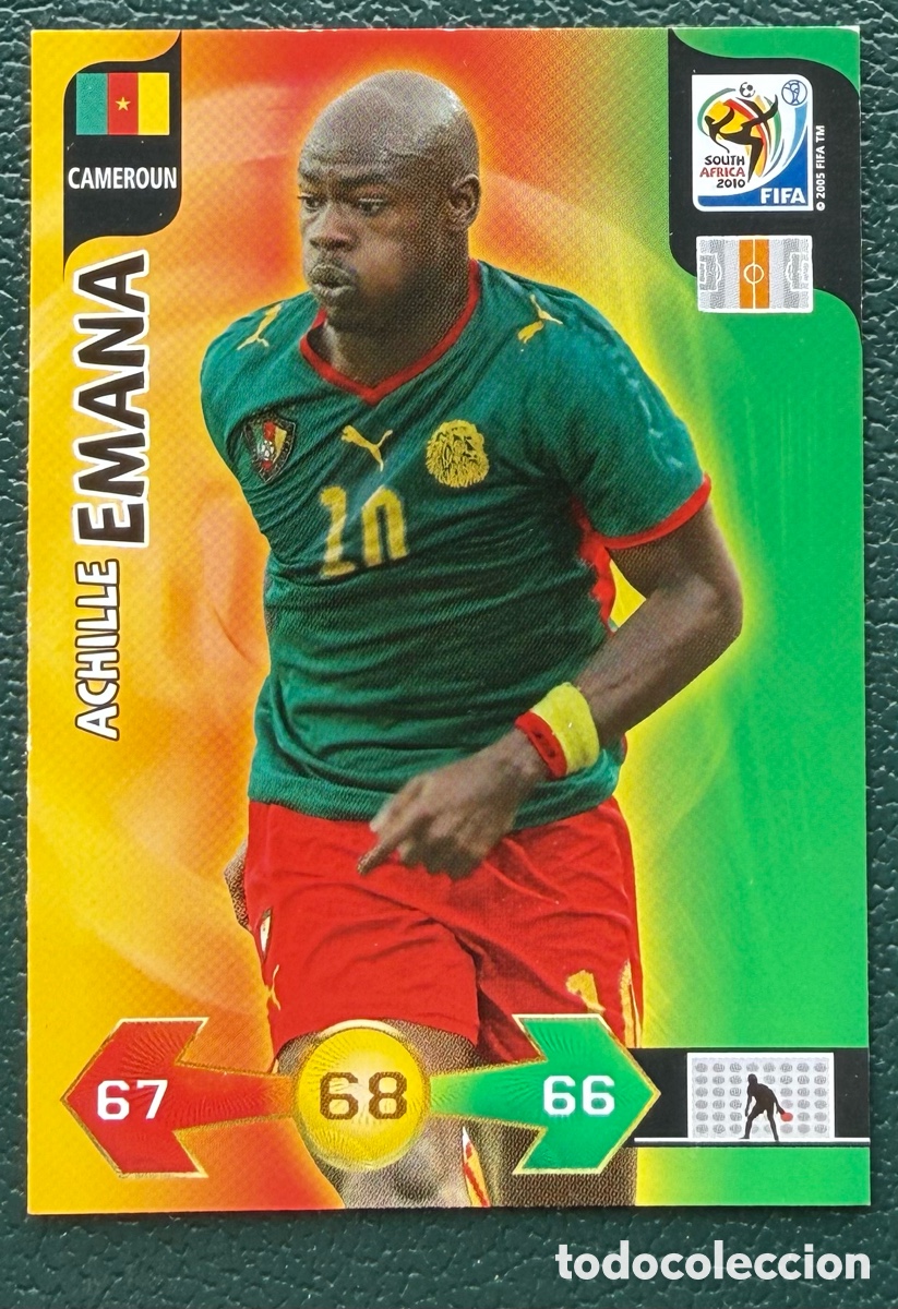Football Stickers: ACHILLE EMANA CAMERUN FICHAS ALBUM ADRENALYN XL MUNDIAL SOUTH AFRICA 2010