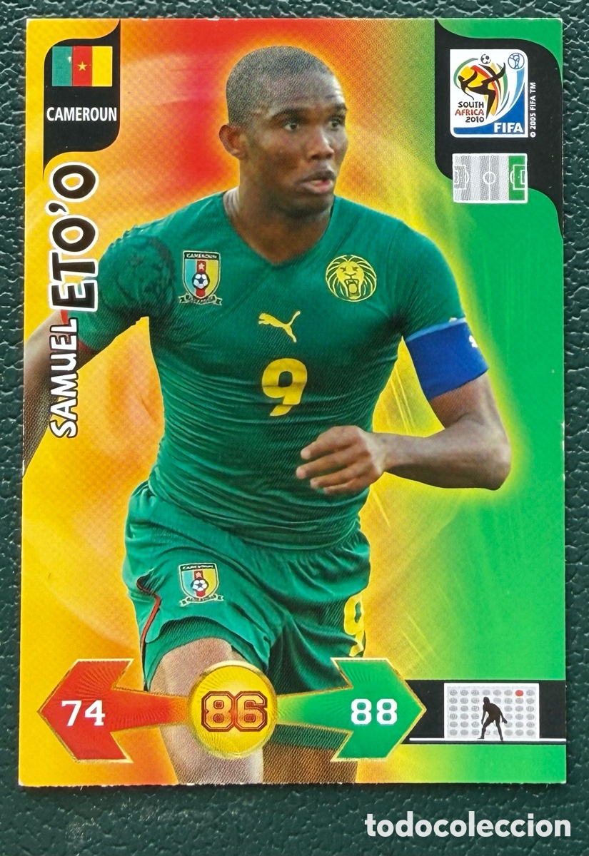 Football Stickers: SAMUEL ETO'O CAMERUN FICHAS ALBUM ADRENALYN XL MUNDIAL SOUTH AFRICA 2010