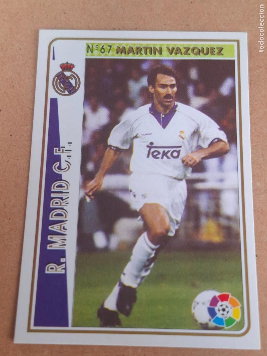Cartes &agrave; collectionner de Football: MUNDICROMO 94 95 1994 1995 - 67 MART&Iacute;N V&Aacute;ZQUEZ - REAL MADRID