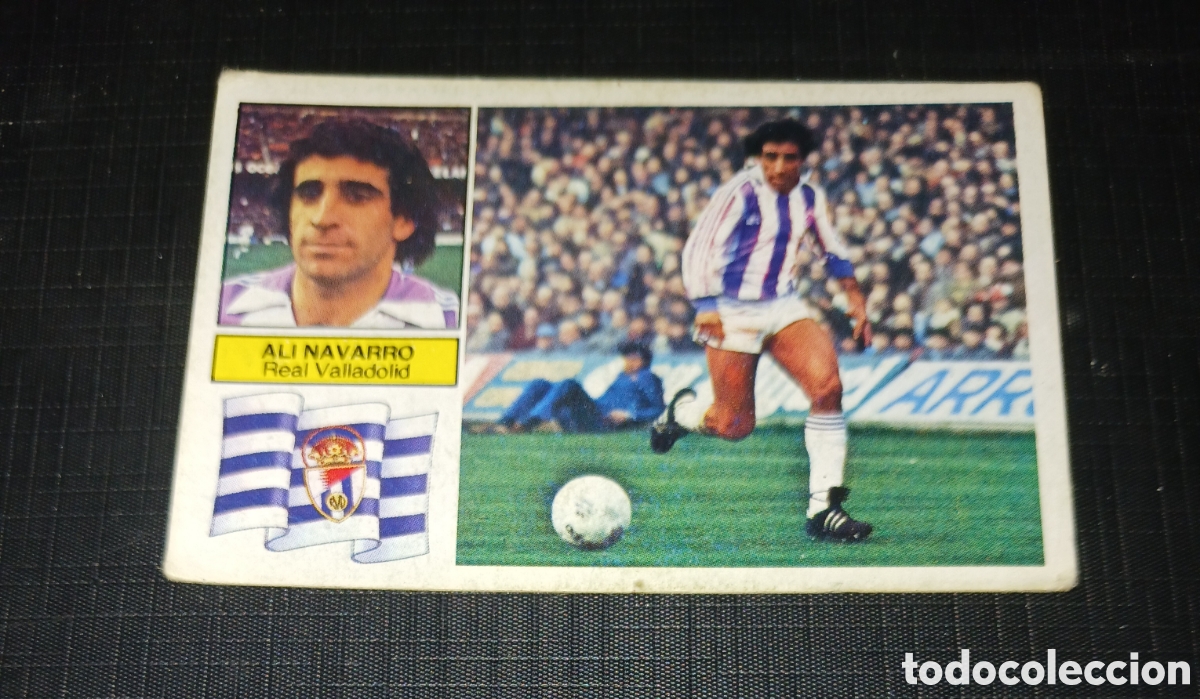 Cartes &agrave; collectionner de Football: Cromo Ali Navarro Real Valladolid Ed. Este Liga 1982 1983 82-83 Sin pegar, nunca pegado