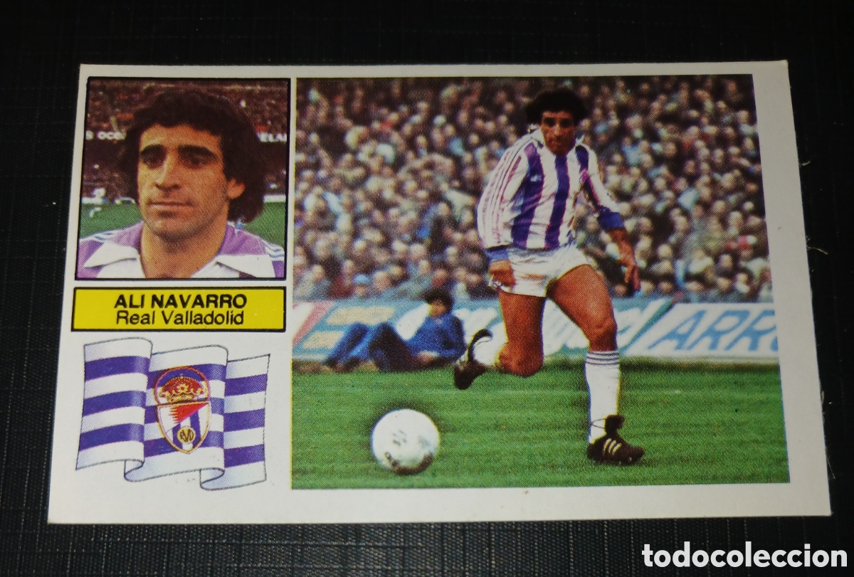 Cromos de f&uacute;tbol: Cromo Ali Navarro Real Valladolid Ed. Este Liga 1982 1983 82-83 Sin pegar, nunca pegado