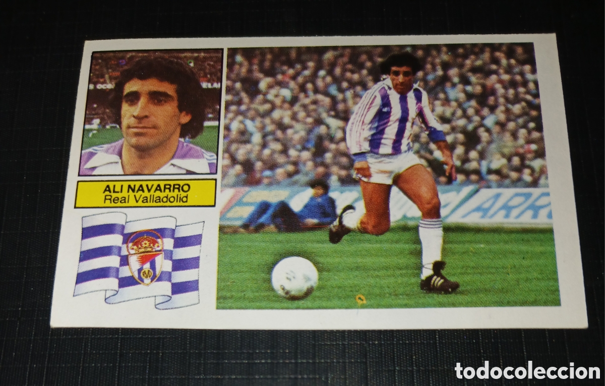 Cromos de f&uacute;tbol: Cromo Ali Navarro Real Valladolid Ed. Este Liga 1982 1983 82-83 Sin pegar, nunca pegado