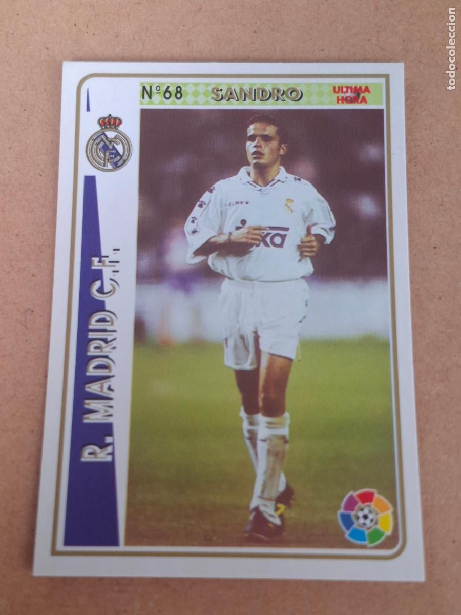 Football Stickers: MUNDICROMO 94 95 1994 1995 - UH &Uacute;LTIMA HORA 68 SANDRO - REAL MADRID