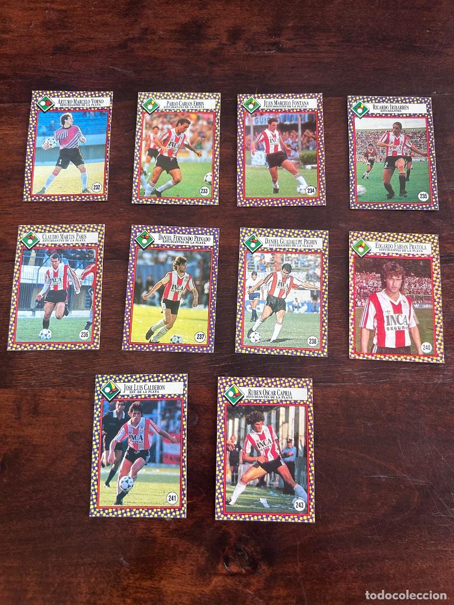 Cromos de f&uacute;tbol: LOTE 10 CROMOS ESTUDIANTES DE LA PLATA 1993 Cromy Futbolmania