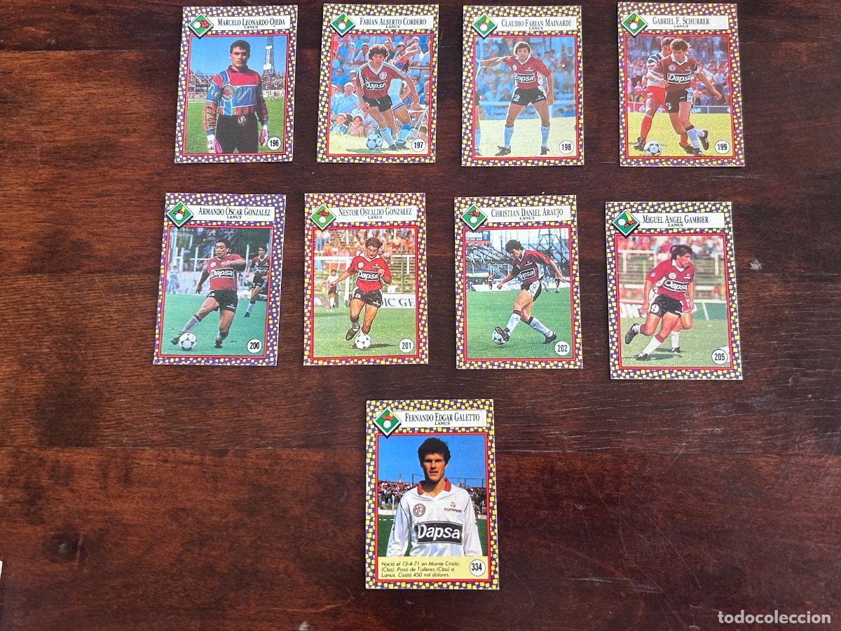Cromos de f&uacute;tbol: LOTE 10 CROMOS LANUS 1993 Cromy Futbolmania