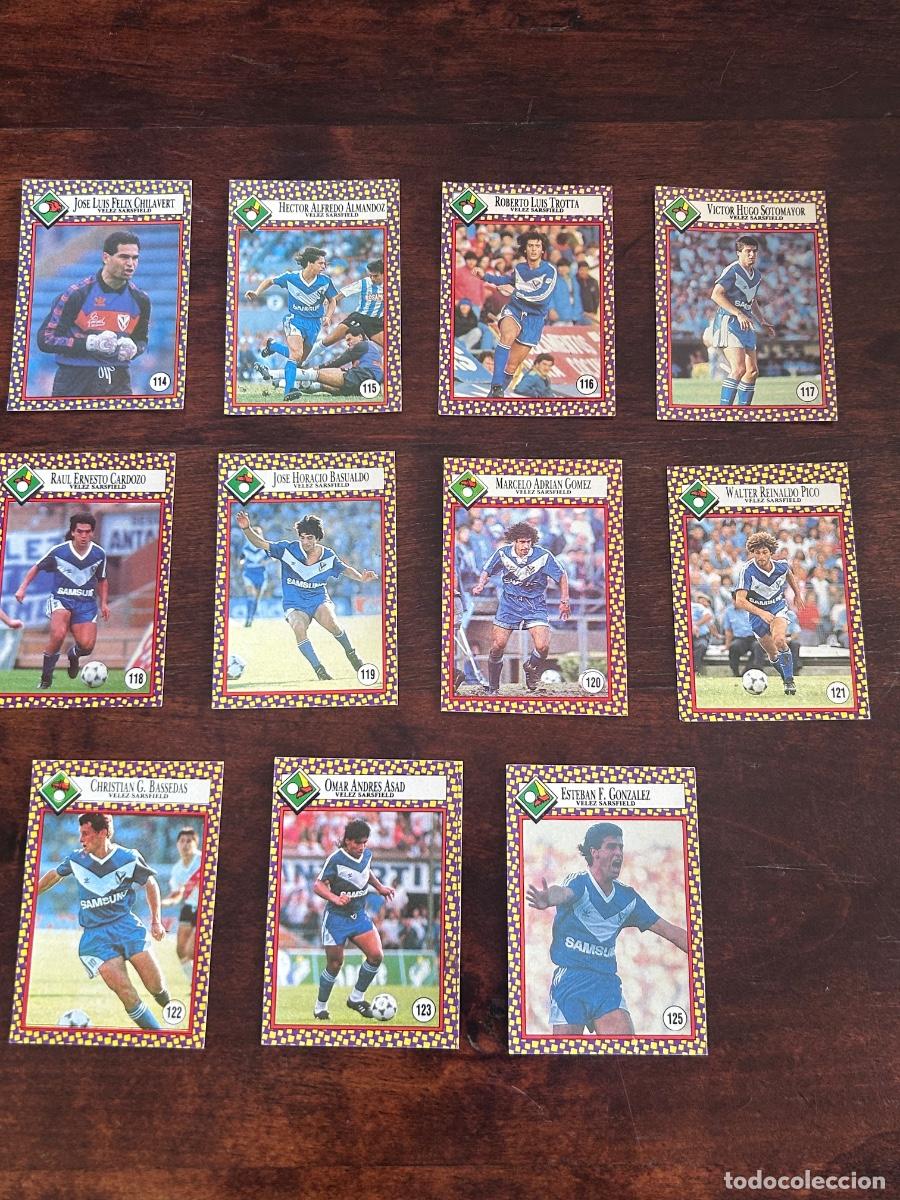 Cromos de f&uacute;tbol: LOTE 11 CROMOS V&Eacute;LEZ SARFIELD 1993 Cromy Futbolmania