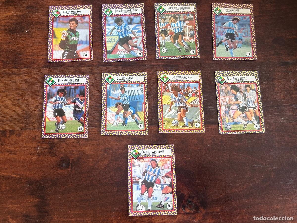 Cromos de f&uacute;tbol: LOTE 9 CROMOS RACING CLUB 1993 Cromy Futbolmania