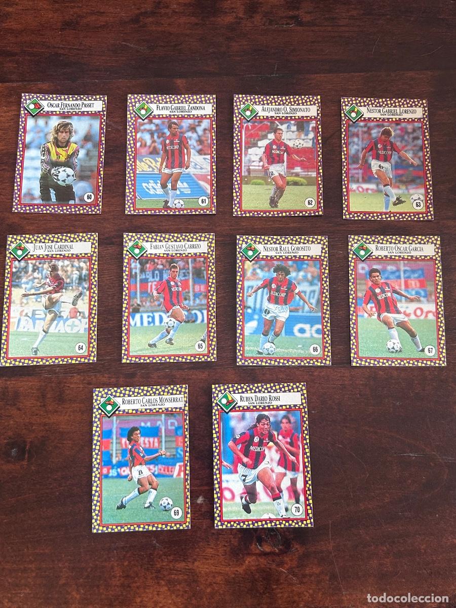 Cromos de f&uacute;tbol: LOTE 10 CROMOS SAN LORENZO 1993 Cromy Futbolmania