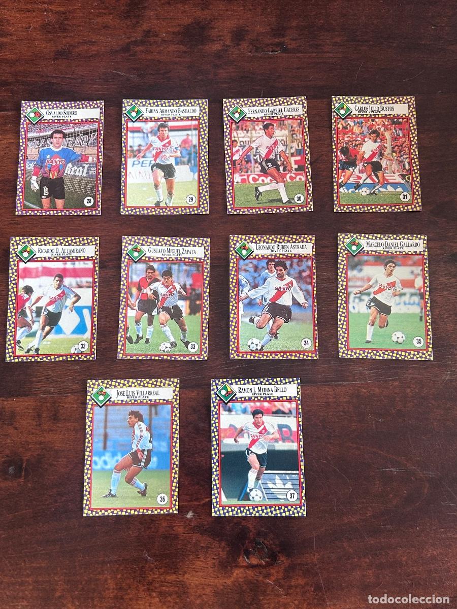 Cromos de f&uacute;tbol: LOTE 10 CROMOS RIVER PLATE 1993 Cromy Futbolmania