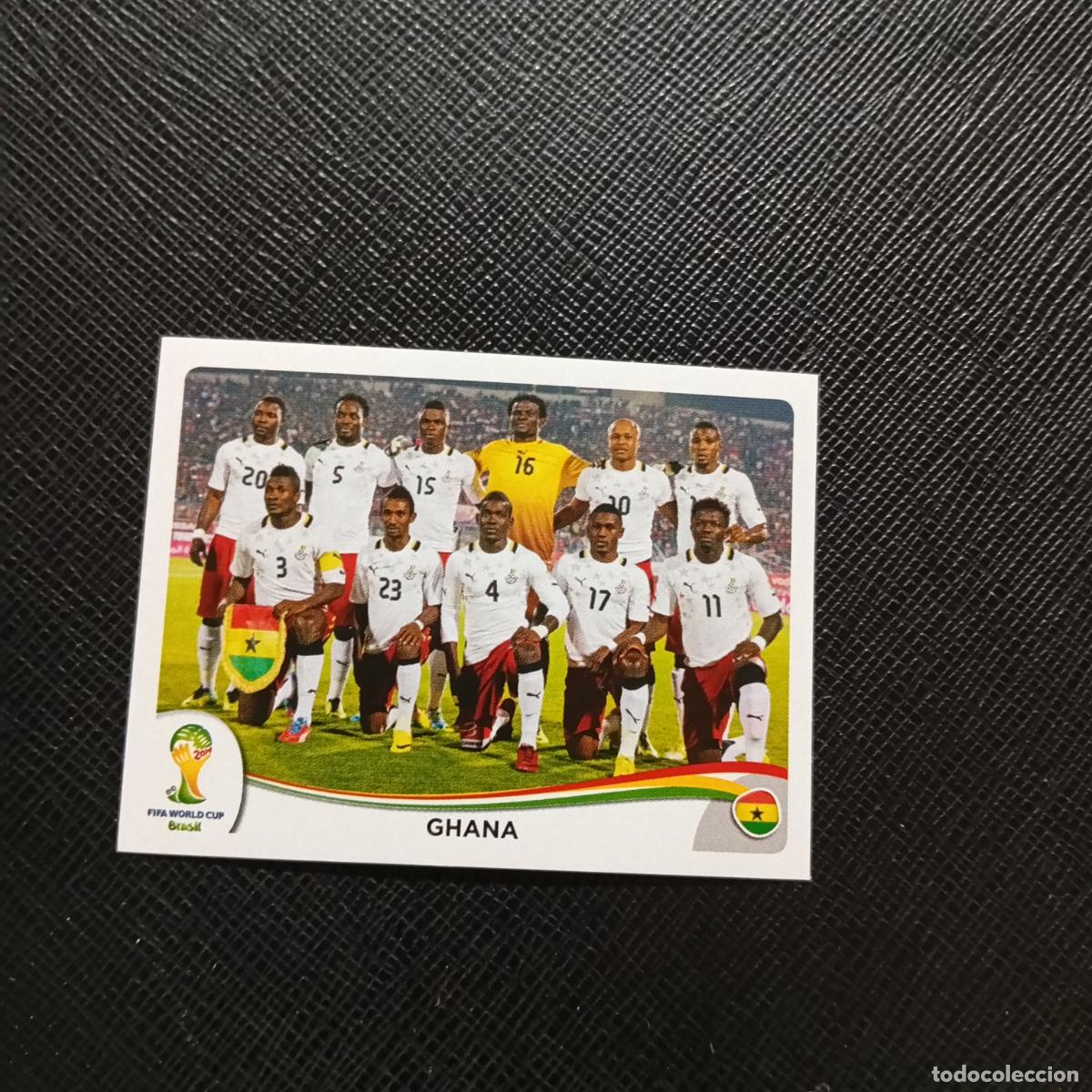 Cromos de f&uacute;tbol: 527 ALINEACION GHANA PANINI MUNDIAL BRASIL 2014 CROMO FUTBOL 14 - SIN PEGAR - CJ1