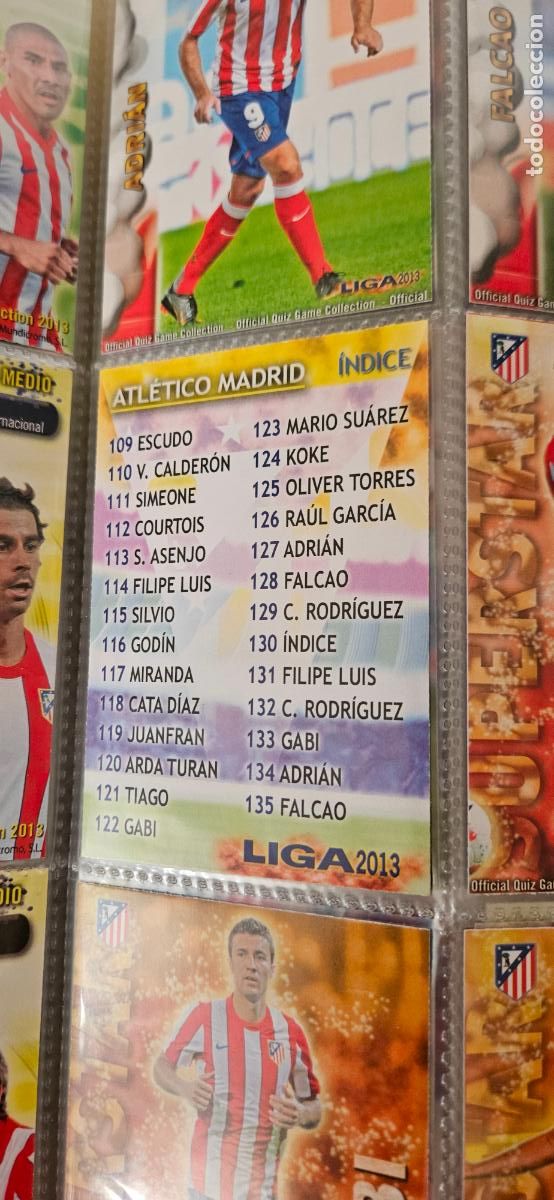 Figurine di Calcio: &Iacute;ndice - N&ordm; 130 - Atl&eacute;tico de Madrid - &Iacute;ndice - Adrenalyn Liga 2012 2013 12 13 Quiz Game Col