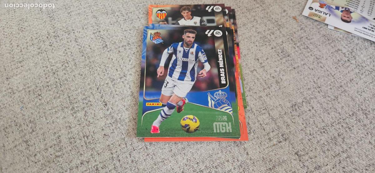 Figurine di Calcio: Brais M&eacute;ndez - N&ordm; 317 - Real Sociedad - Base card - Liga 2025 2026 25 26 Megacracks Trading