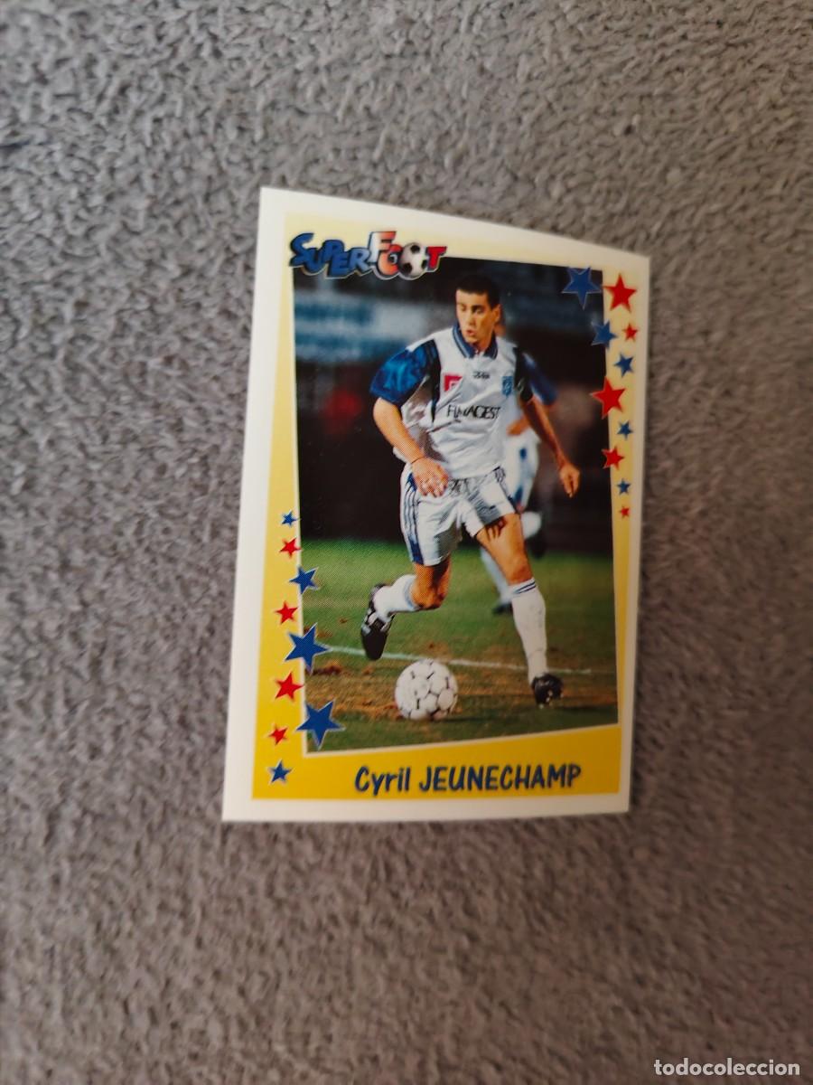 Fu&szlig;ball-Sticker: 94 SUPERFOOT 98 99 CYRIL JEUNECHAMP LES MILIEUX PANINI 1998 1999 LIGUE 1 FRANCIA AAK