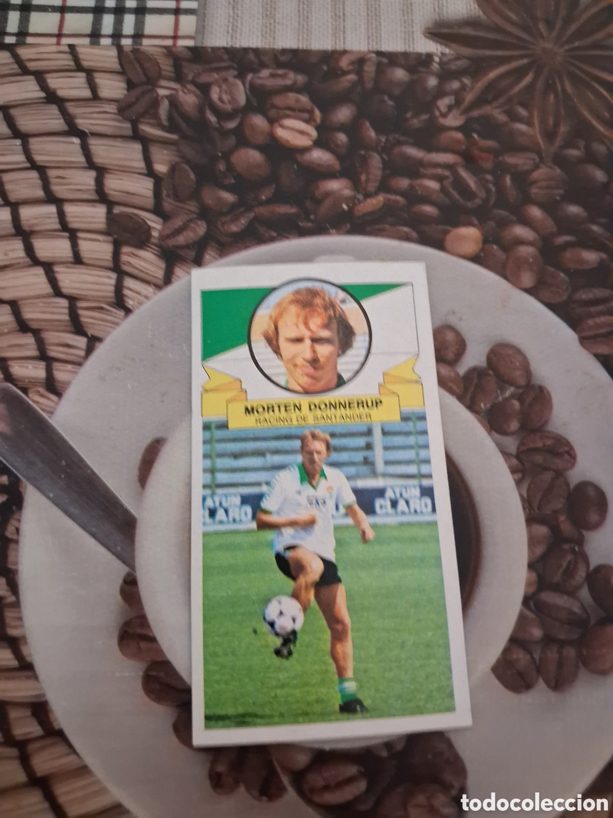 Cromos de f&uacute;tbol: Liga este 85 86 morten donnerup fichaje N 33 del racing de Santander recuperado del &aacute;lbum ver fotos