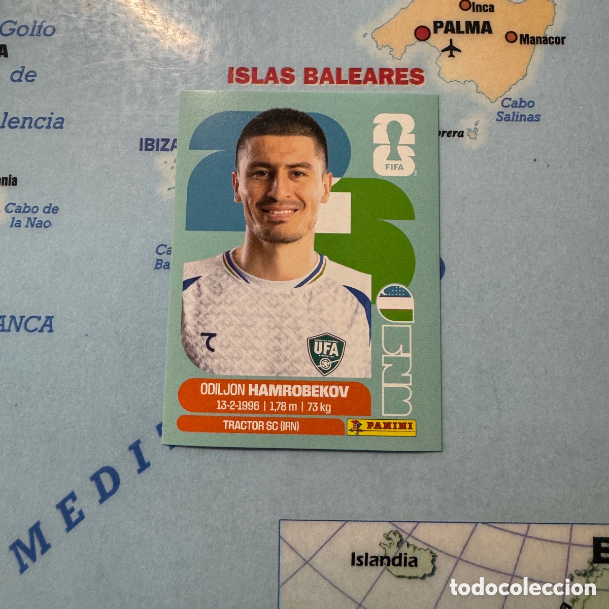 Cromos de f&uacute;tbol: Uzbekist&aacute;n n&uacute;mero 10 cromo panini Mundial Fifa World Cup 2026