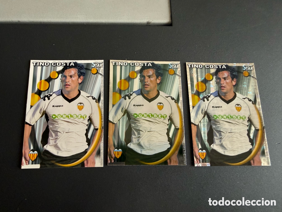 Cromos de f&uacute;tbol: MUNDICROMO 2011. 079. STAR. TINO COSTA ( Valencia ). Mate , Brillo y Letras