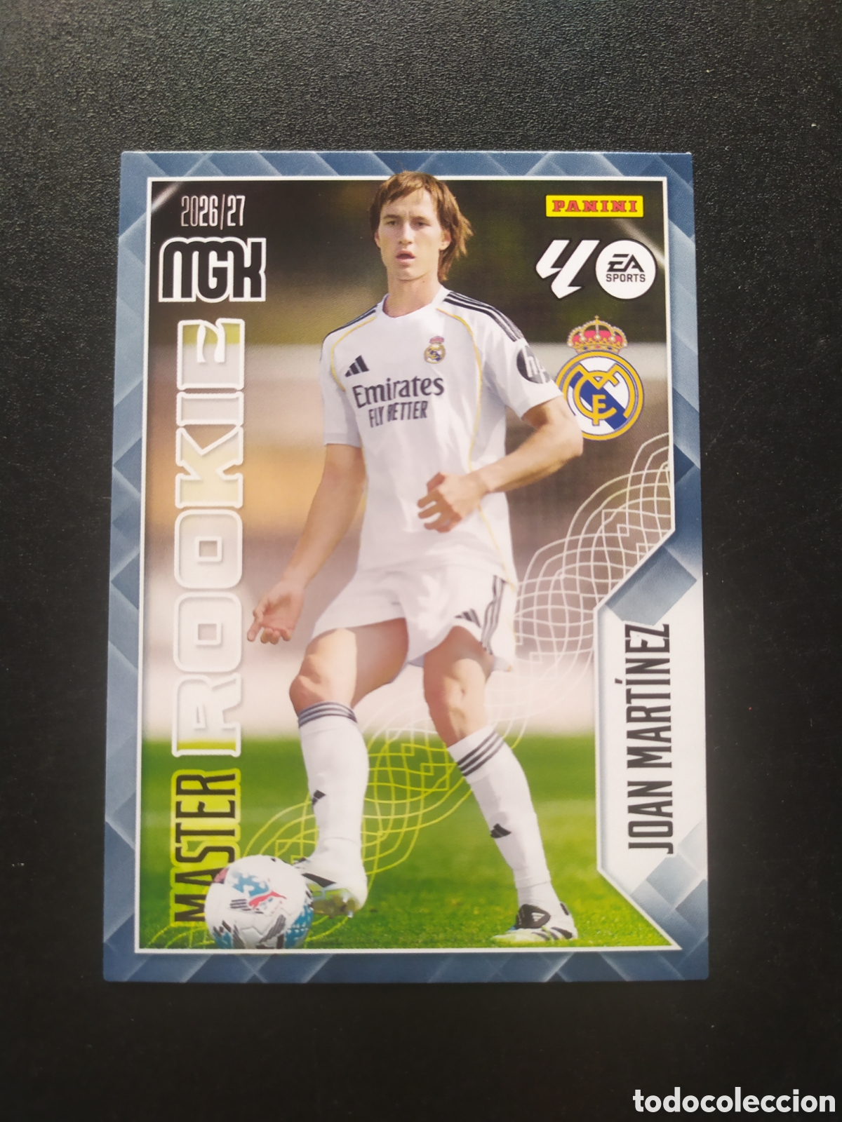 Cromos de f&uacute;tbol: Megacracks 2026 2027 26 27 panini Joan Mart&iacute;nez master rookie n&deg; 413 Real Madrid