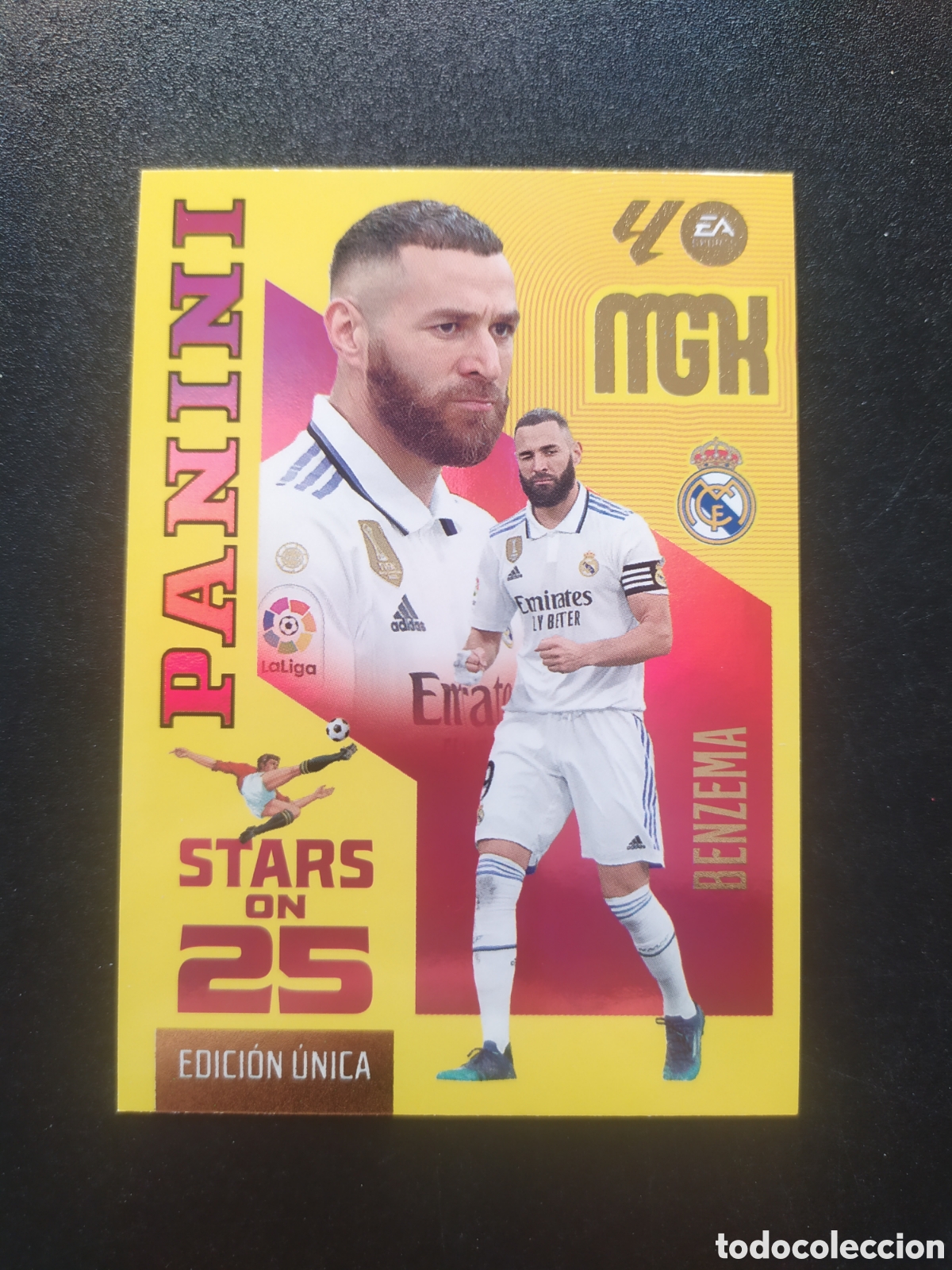 Fu&szlig;ball-Sticker: Megacracks 2026 2027 26 27 panini Benzema stars on 25 edici&oacute;n &uacute;nica n&deg; 441 Real Madrid