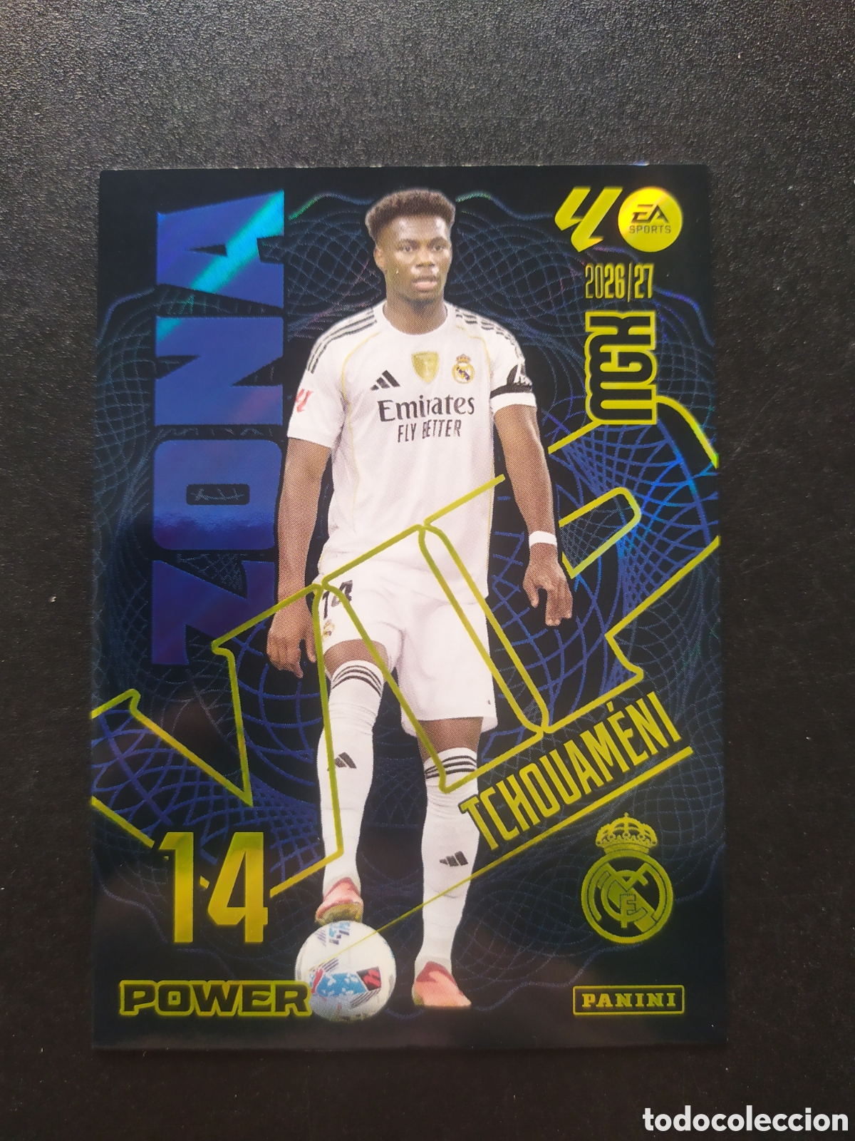 Cromos de f&uacute;tbol: Megacracks 2026 2027 26 27 panini Tchouameni zona vip power n&deg; 405P 405 P Real Madrid