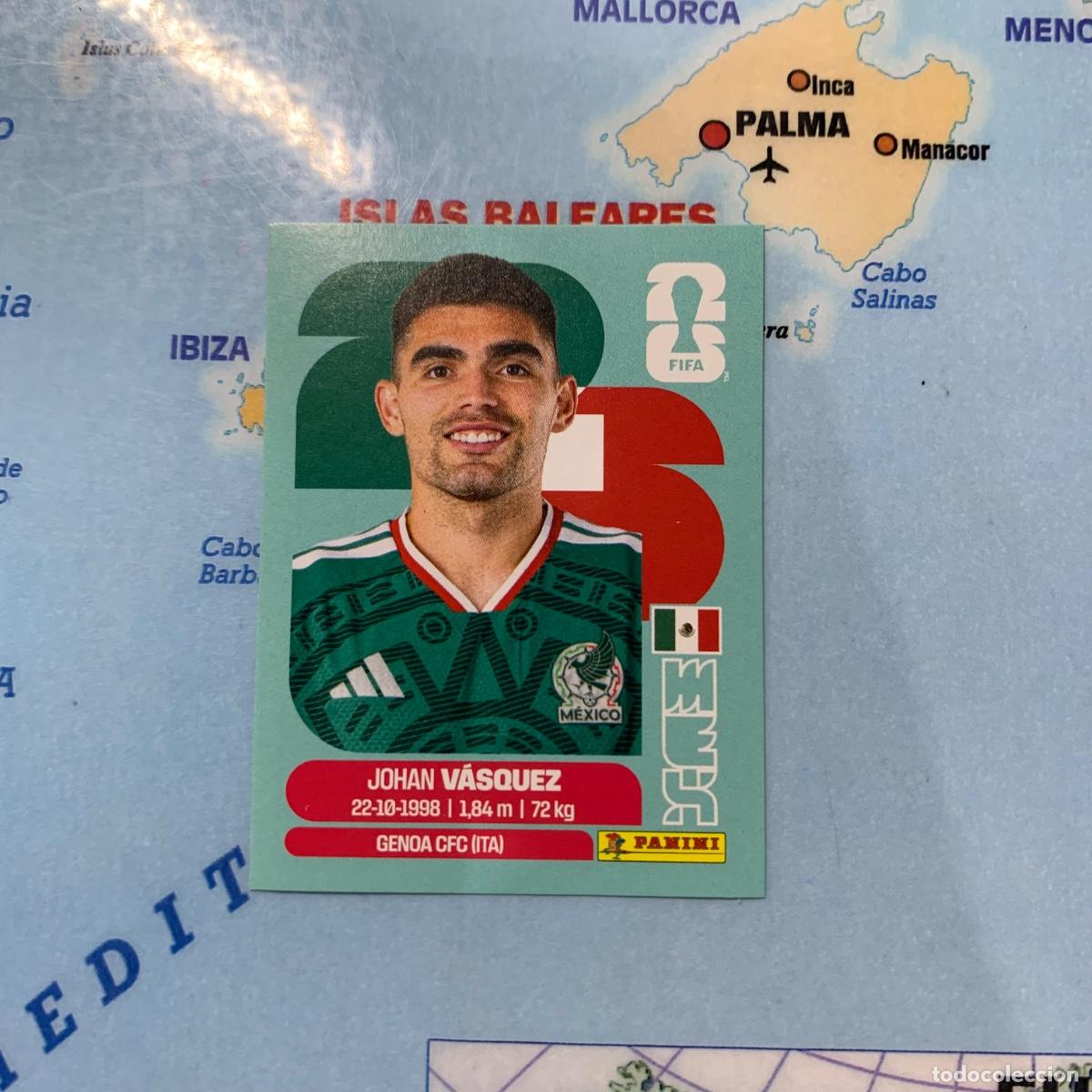 Cromos de f&uacute;tbol: Vasquez numero 3 de Mexico cromo panini Mundial Fifa World Cup 2026