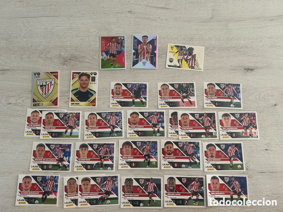 Cromos de f&uacute;tbol: Equipo Athletic Club Liga Este 2026/27 26-27 Panini