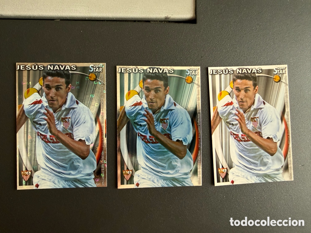 Cromos de f&uacute;tbol: MUNDICROMO 2011. 106 STAR. JES&Uacute;S NAVAS ( Sevilla) Mate , Brillo y Letras