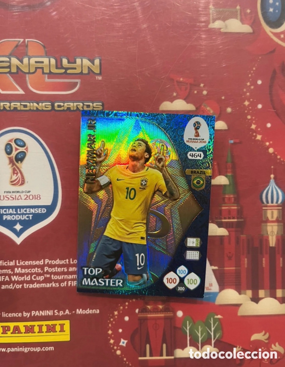 Cromos de f&uacute;tbol: 464 NEYMAR TOP MASTER BRAZIL BRASIL ADRENALYN FIFA WORLD CUP MUNDIAL RUSIA 2018 18
