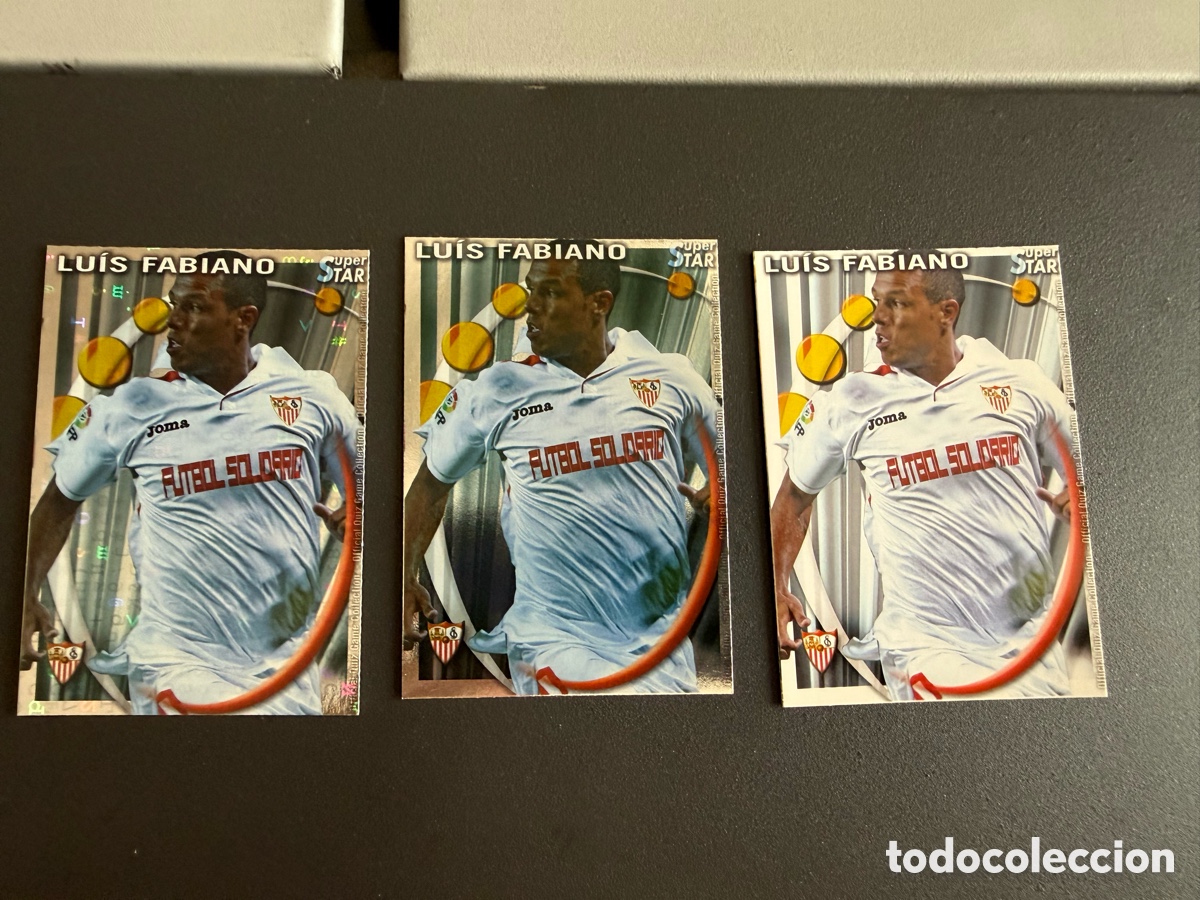 Football Stickers: MUNDICROMO 2011. 108. Star. LUIS FABIANO ( Sevilla ). Mate , Brillo y Letras