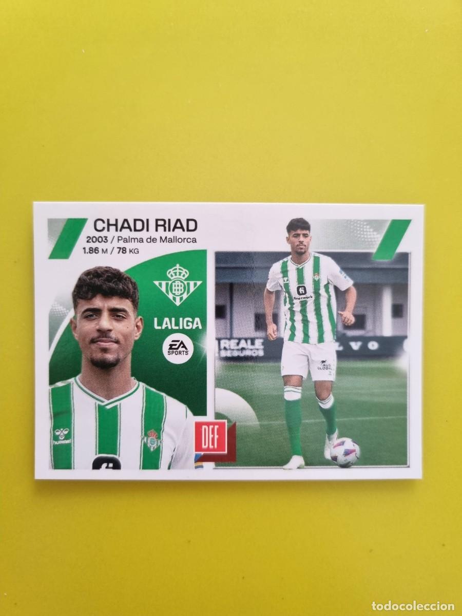 Cromos de f&uacute;tbol: CROMO FTUBOL LIGA ESTE CHADI RIAD REAL BETIS N&ordm;9 BIS COLOCA 23 24 2023 2024 AR826