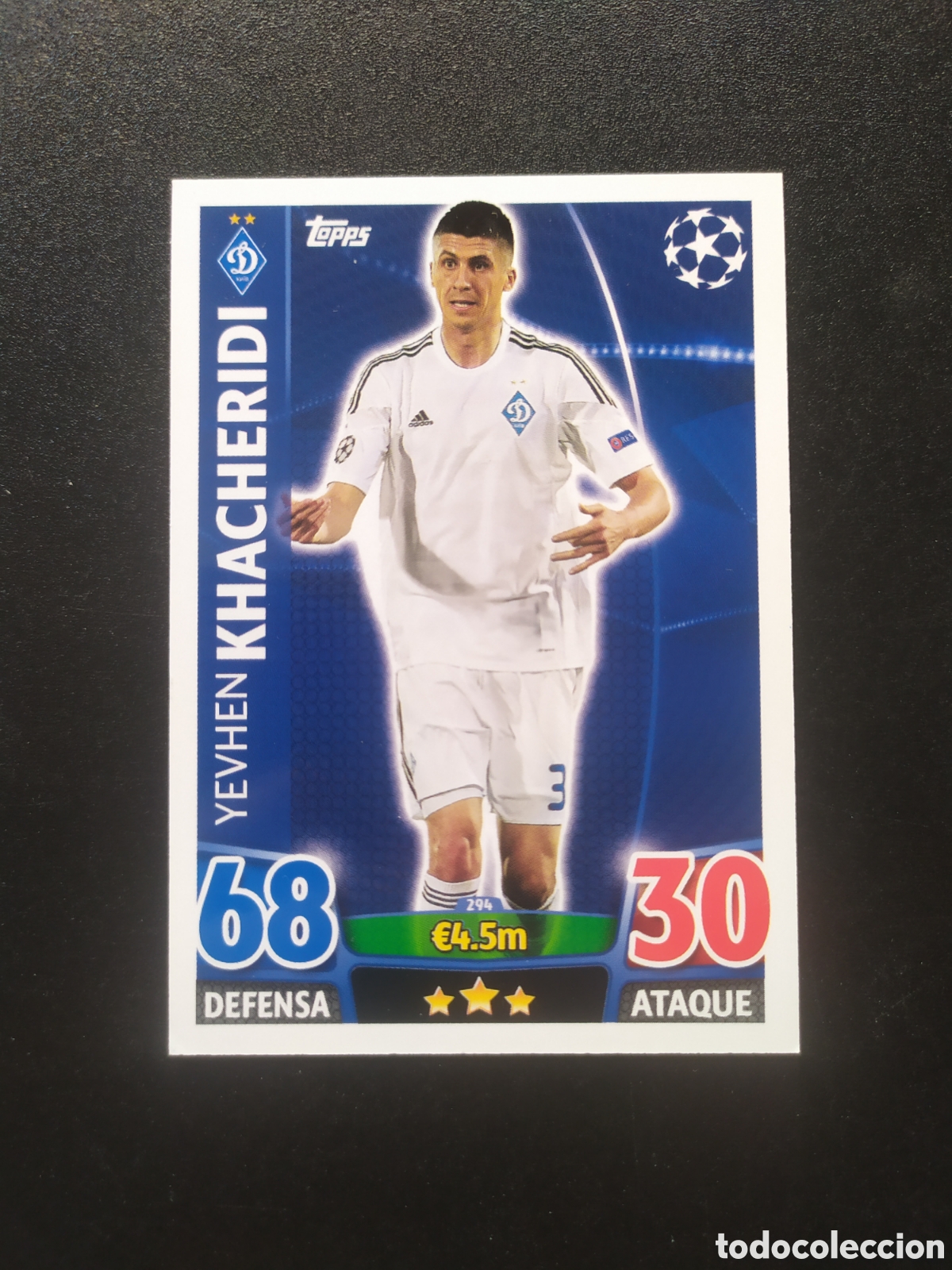 Cartes &agrave; collectionner de Football: UEFA Champions match attax topps 2015 2016 15 16 Khacheridi n&deg; 294 Dinamo Kiev