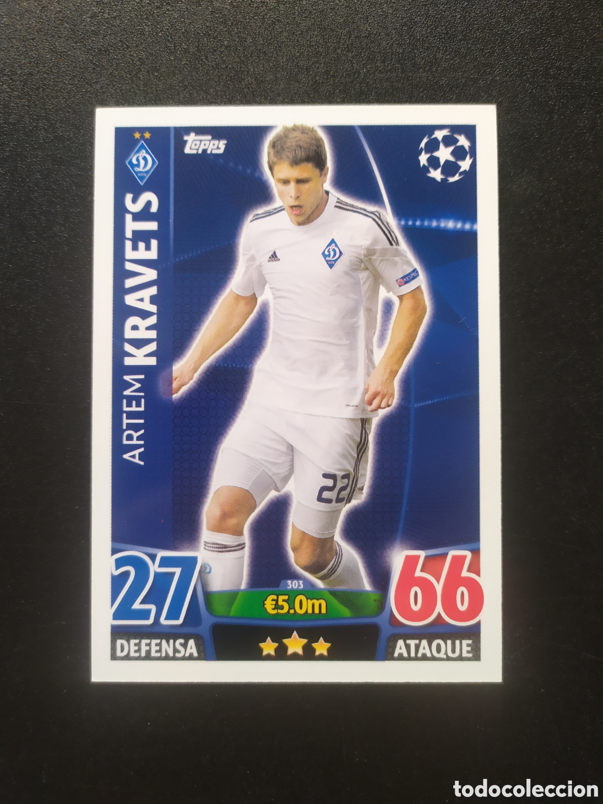 Cromos de f&uacute;tbol: UEFA Champions match attax topps 2015 2016 15 16 Kravets n&deg; 302 Dinamo Kiev