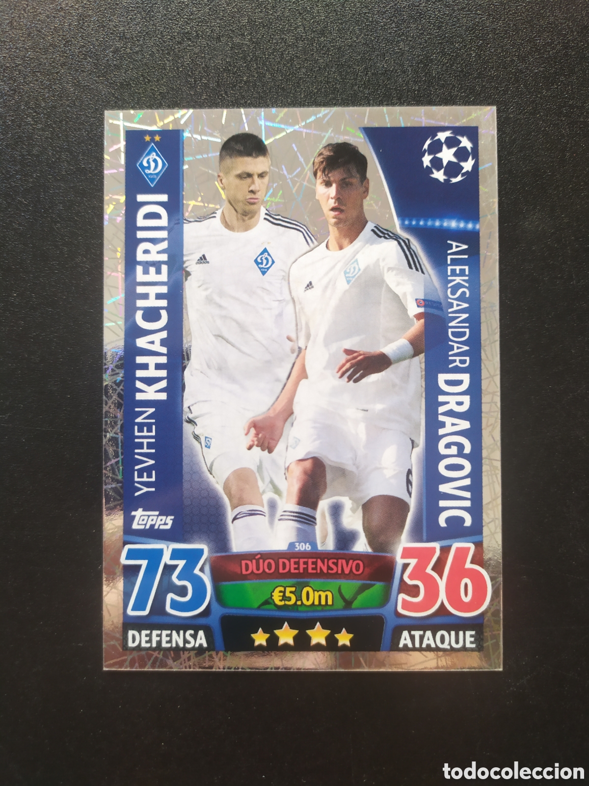 Cromos de f&uacute;tbol: UEFA Champions match attax topps 2015 2016 15 16 Khacheridi Dragovic n&deg; 306 Dinamo Kiev