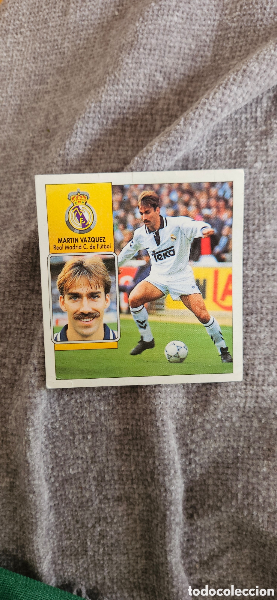Cromos de Futebol: Mart&iacute;n V&aacute;zquez este 1992 1993 92 93 despegado real Madrid coloca