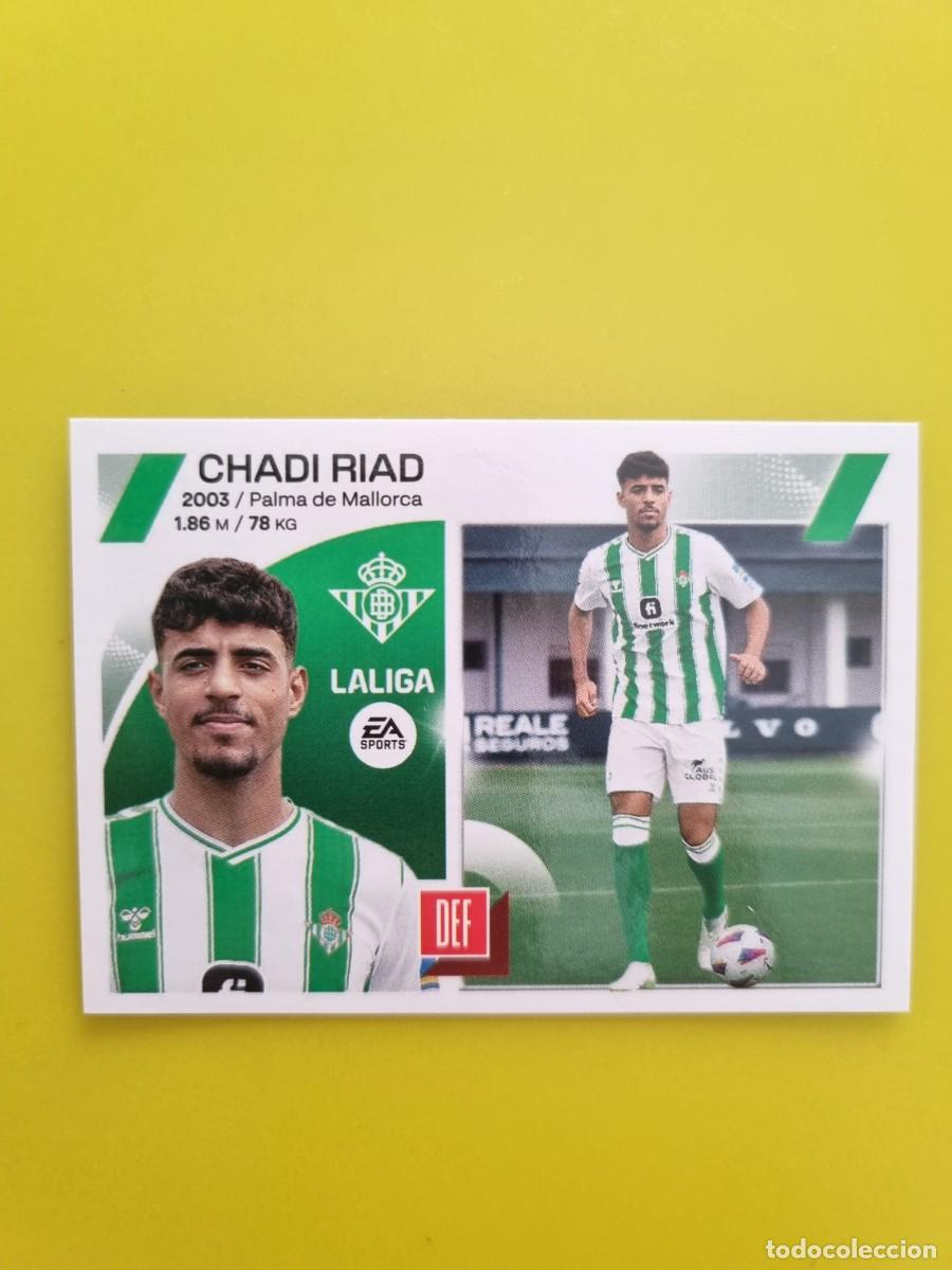 Cromos de f&uacute;tbol: CROMO FTUBOL LIGA ESTE CHADI RIAD REAL BETIS N&ordm;9BIS COLOCA 23 24 2023 2024 AR826